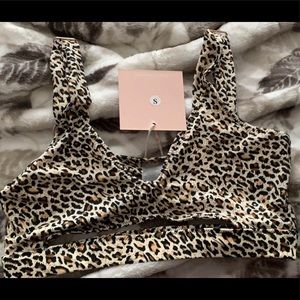 Cheetah print bikini top